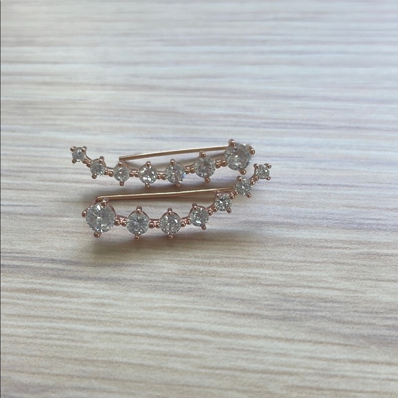 Fashion Ear Crawlers - Rose Gold/Crystal - Picture 1 of 2